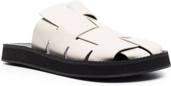 Hereu interwoven-design leather sandals White