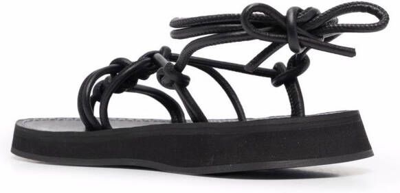 Hereu lace-up thong sandals Black
