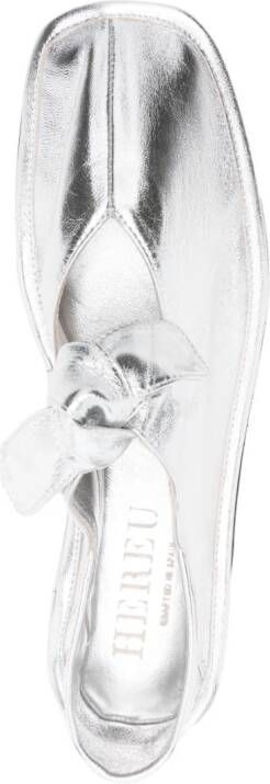 Hereu Llasada metallic ballerina shoes Silver