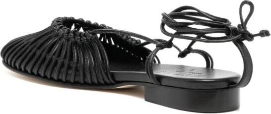 Hereu Mantera knotted leather sandals Black