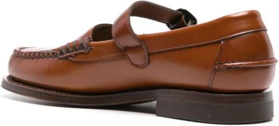 Hereu Mary Jane 30mm leather loafers Brown