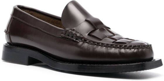 Hereu Nombela interwoven-design loafers Brown