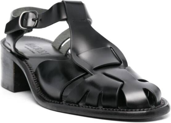 Hereu Pesca 60mm leather sandals Black