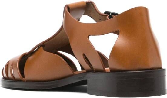 Hereu Pesca leather sandals Brown