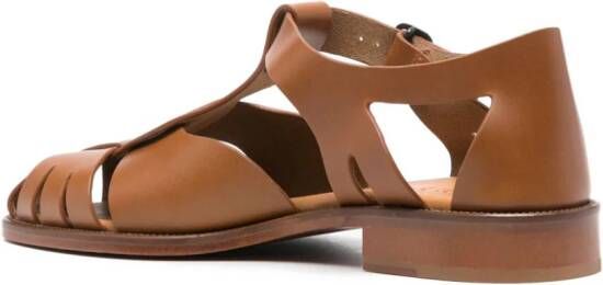 Hereu Pesca leather sandals Brown