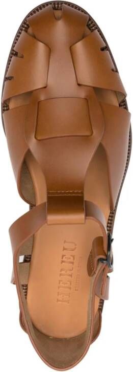 Hereu Pesca leather sandals Brown