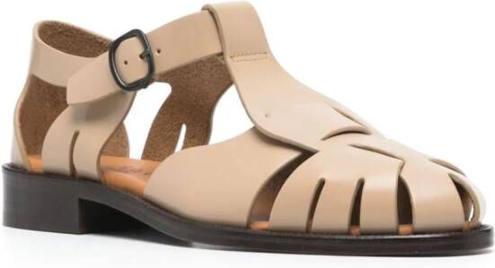 Hereu Pesca leather sandals Neutrals