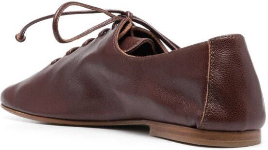 Hereu Plegada leather lace-up shoes Brown