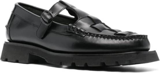 Hereu Soller interwoven-design leather loafers Black