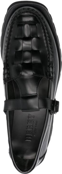 Hereu Soller interwoven-design leather loafers Black