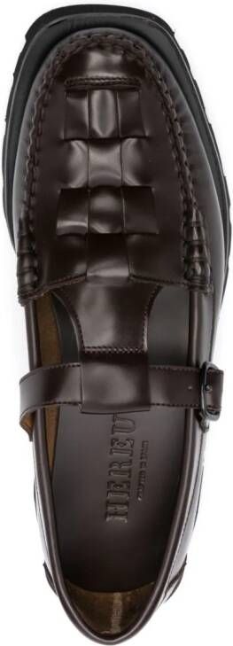 Hereu Soller interwoven-design leather loafers Brown