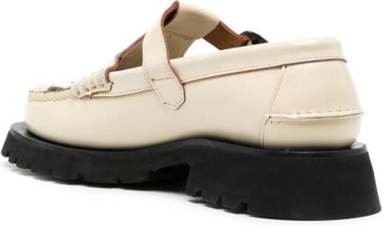 Hereu T-bar leather loafers Neutrals