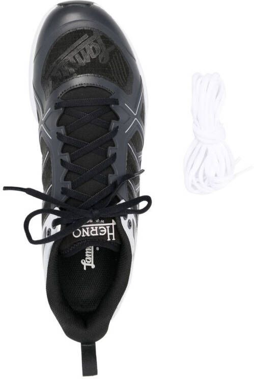 Herno panelled low-top sneakers Black