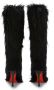 Heron Preston 100mm faux-fur stiletto boots Black - Thumbnail 3