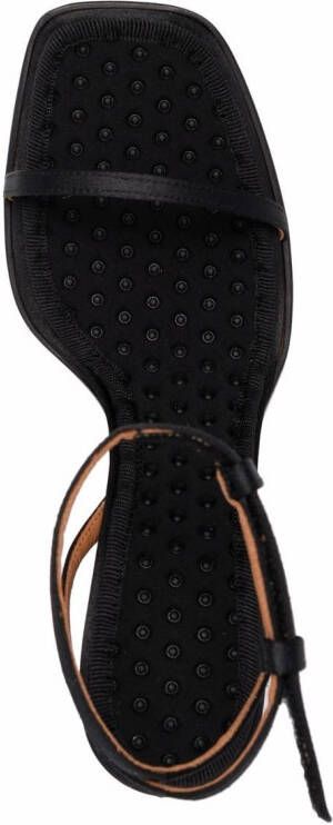 Heron Preston Bubble-Level ankle-strap heeled sandals Black