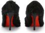 Heron Preston faux-fur 100mm leather pumps Black - Thumbnail 3