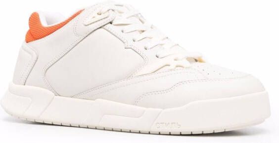 Heron Preston lace-up leather sneakers White