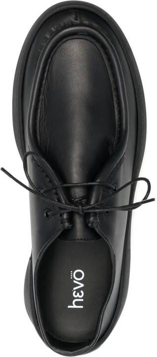 Hevo Murgese leather boat shoes Black