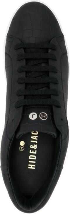 Hide&Jack Essence crocodile-embossed leather sneakers Black