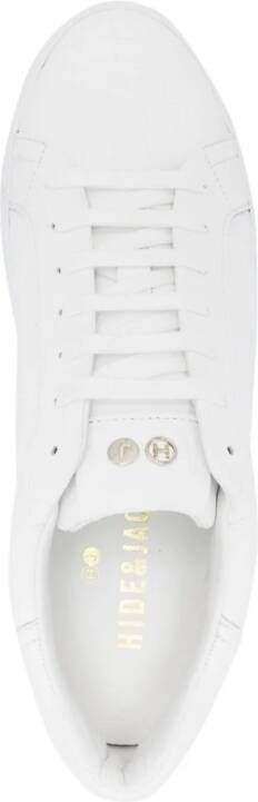 Hide&Jack Essence crocodile-embossed leather sneakers White