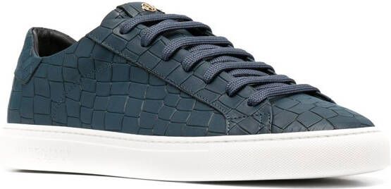 Hide&Jack crocodile embossed sneakers Blue