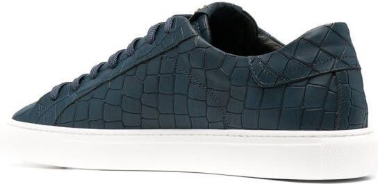 Hide&Jack crocodile embossed sneakers Blue