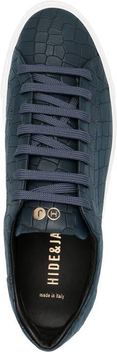 Hide&Jack crocodile embossed sneakers Blue
