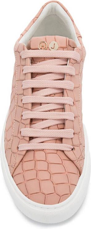 Hide&Jack Essence Tuscany crocodile-effect sneakers Pink