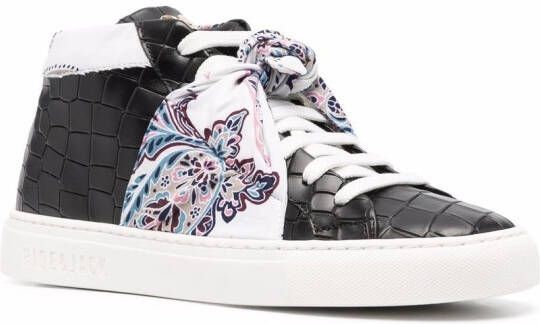 Hide&Jack scarf-detail mid-top sneakers Black