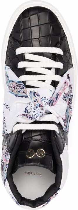 Hide&Jack scarf-detail mid-top sneakers Black