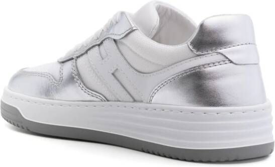 Hogan 630 metallic-panelled sneakers White