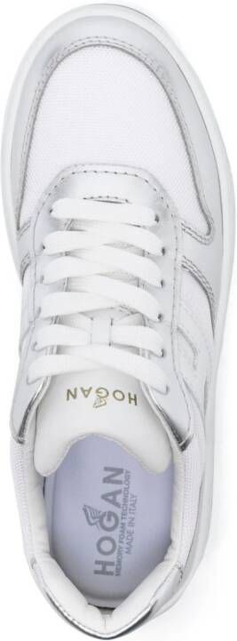 Hogan 630 metallic-panelled sneakers White