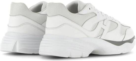 Hogan Allac panelled leather sneakers Neutrals