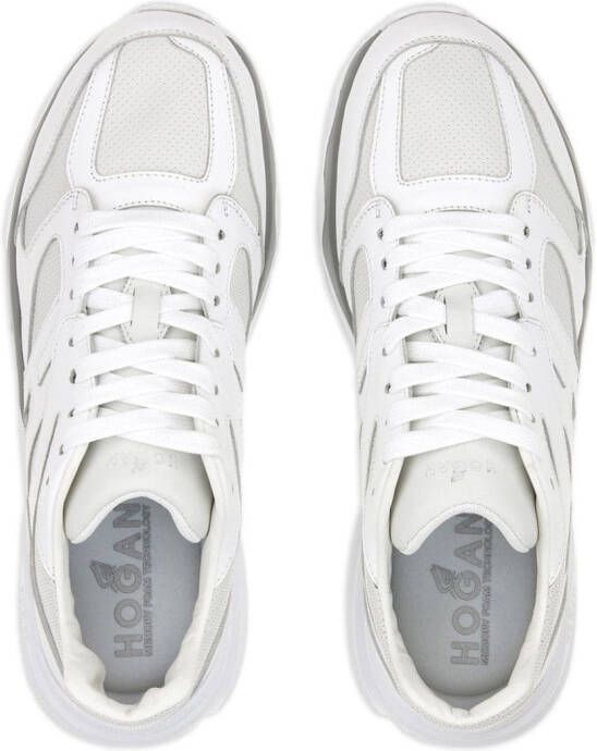 Hogan Allac panelled leather sneakers Neutrals