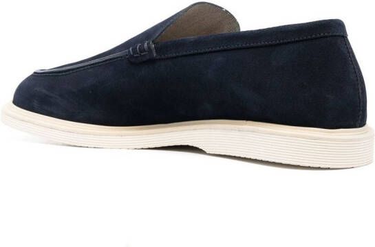 Hogan almond-toe suede loafers Blue