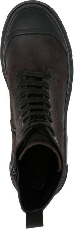 Hogan Anfibio leather boots Brown