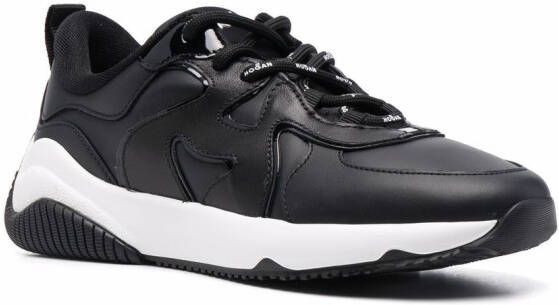 Hogan chunky-sole leather sneakers Black