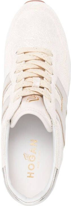 Hogan chunky-sole leather sneakers Neutrals