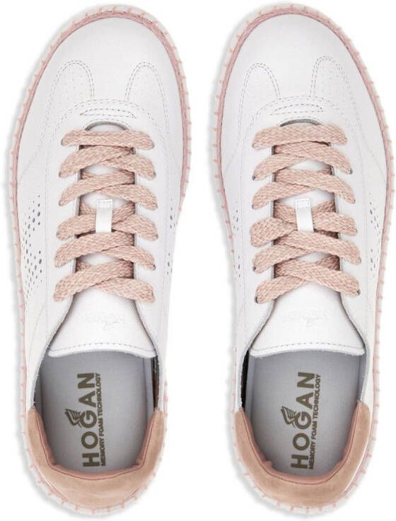 Hogan Cool logo-perforated leather sneakers White