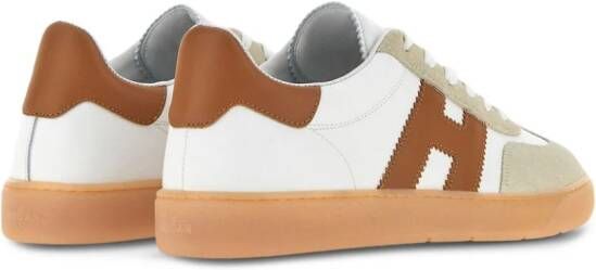 Hogan Cool panelled leather sneakers Neutrals