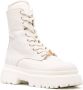 Hogan crinkle-effect lace up boots White - Thumbnail 2