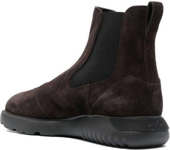 Hogan elasticated side-panel boots Brown
