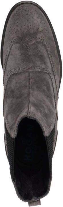 Hogan elasticated side-panel boots Grey