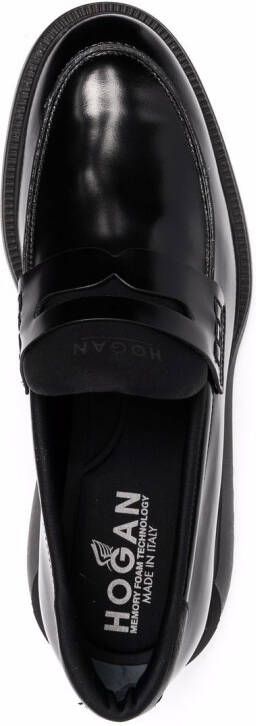 Hogan flatform-sole penny loafers Black
