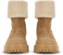 Hogan fleece-trim leather ankle boots Brown - Thumbnail 5