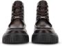 Hogan H-Stripe lace-up leather boots Brown - Thumbnail 4