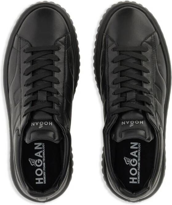 Hogan H-Stripes leather sneakers Black