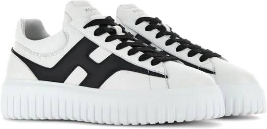 Hogan H-Stripes leather sneakers Neutrals