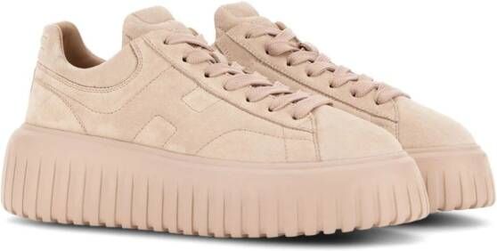 Hogan H-Stripes leather sneakers Pink