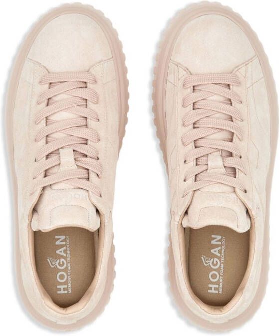 Hogan H-Stripes leather sneakers Pink